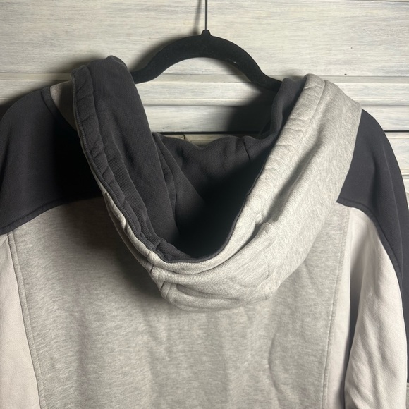 Men’s Nike NSW Grey Black & White Colorblock Half Zip Hooded Sweatshirt Athletic - Picture 11 of 11